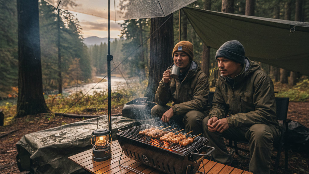Barbecueën in de wind en regen: zo blijf je comfortabel en succesvol