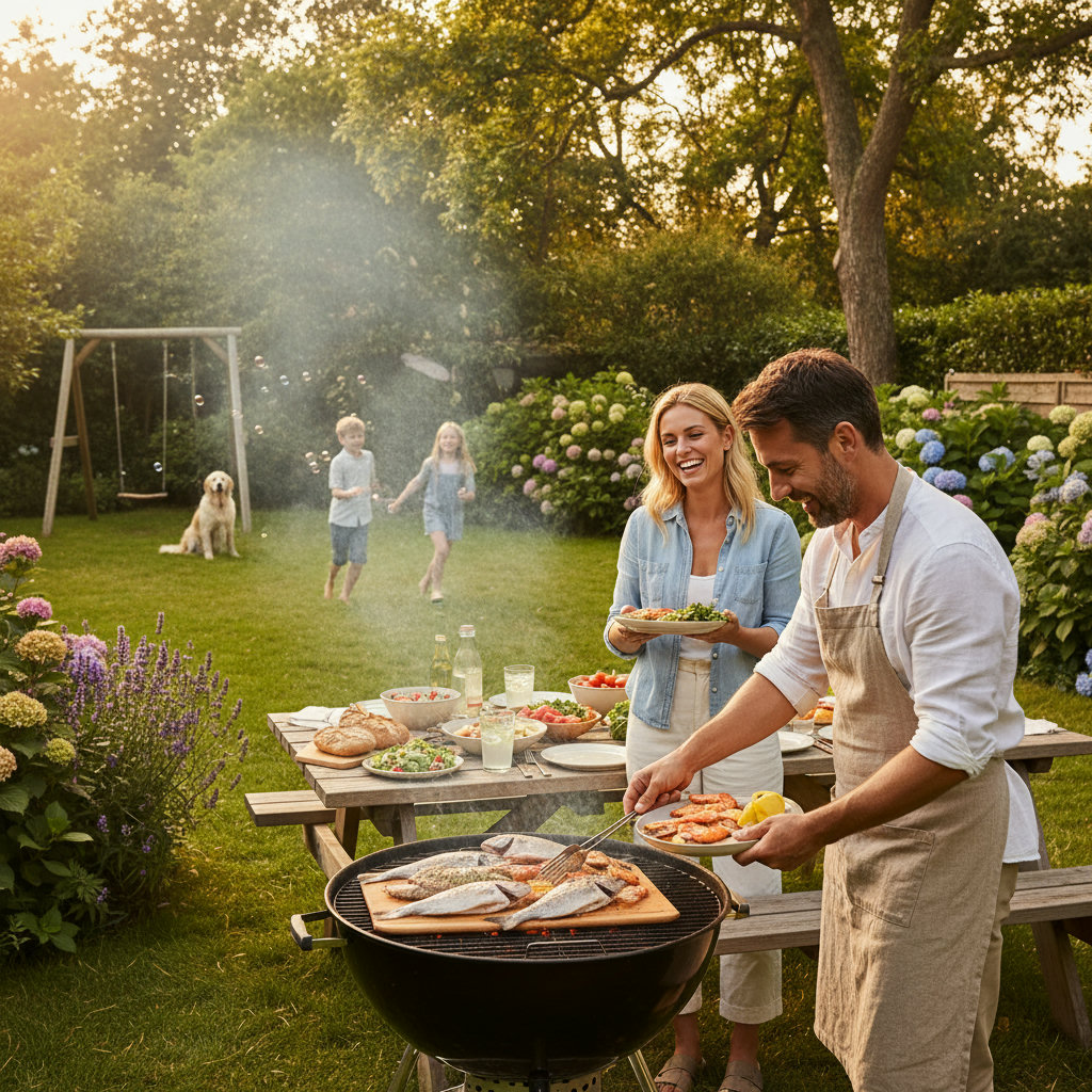 Vis bereiden op de BBQ